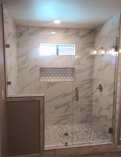 Shower Glass Door with No Frame