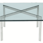 Table Top with Thick Frameless Glass