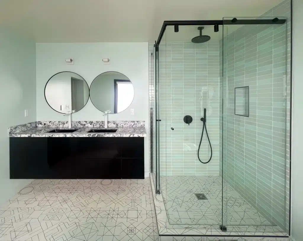 glass shower wall