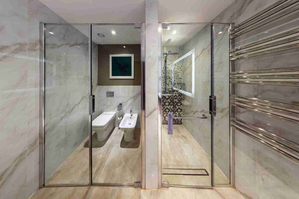 modern glass shower doors