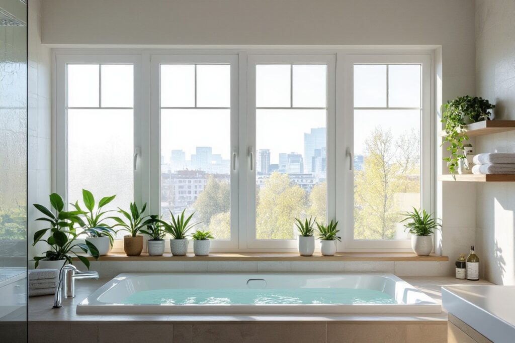 modern bathroom windows