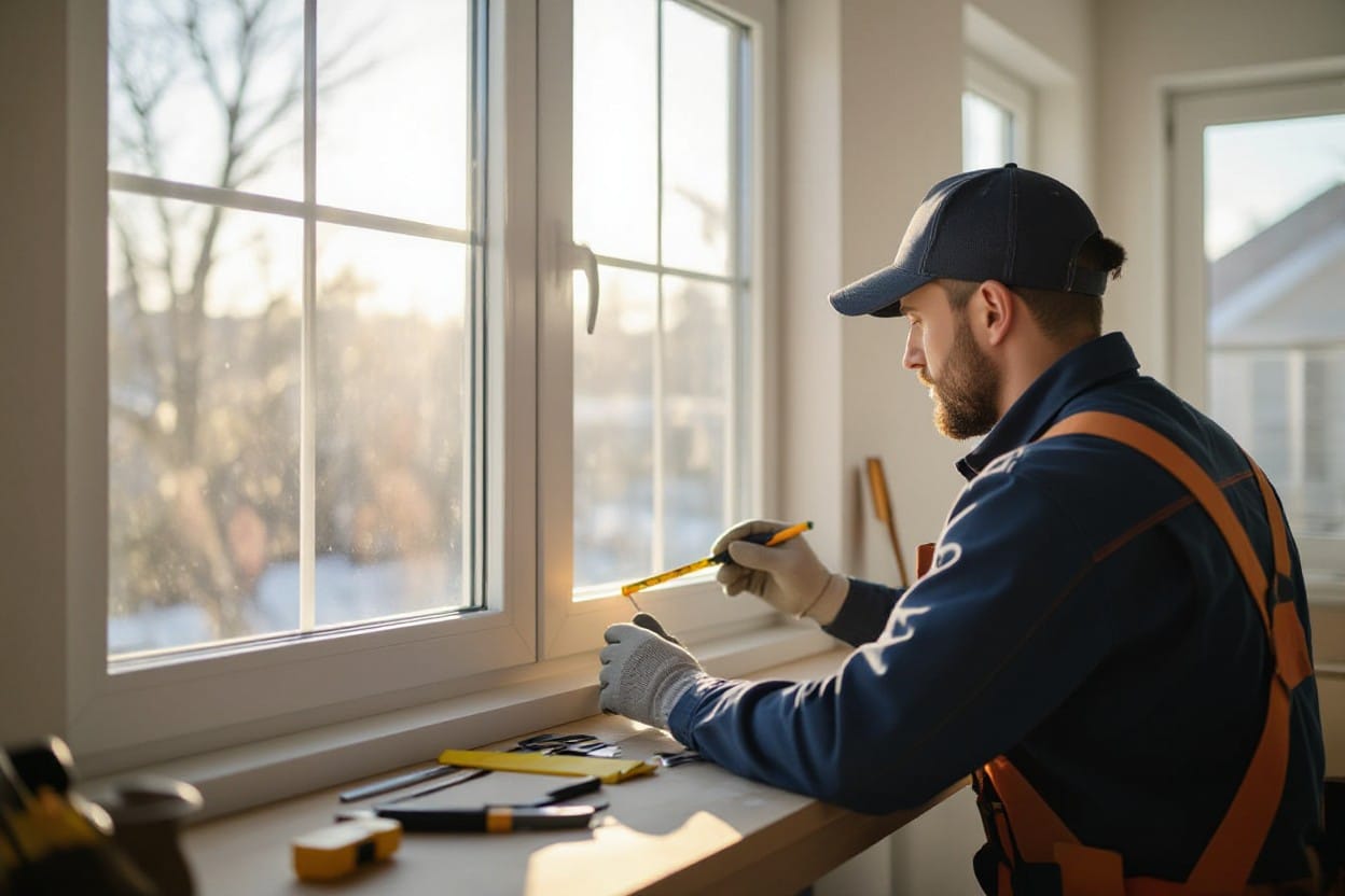 Man Doing The Best Rated Replacement Windows